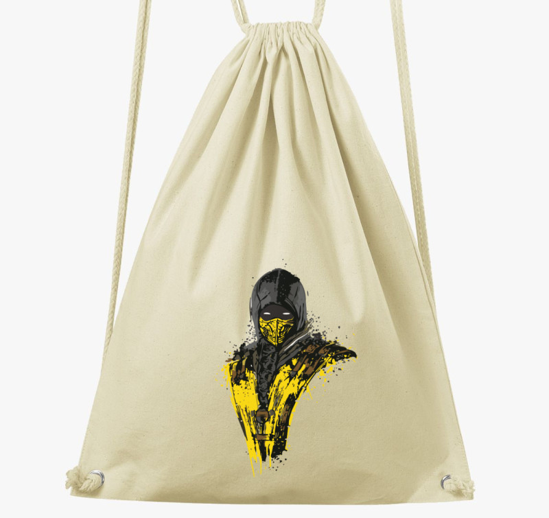 Mortal Kombat Scorpion Dotted tornazsák — Natúr