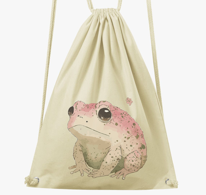 Sad pink frog tornazsák — Natúr