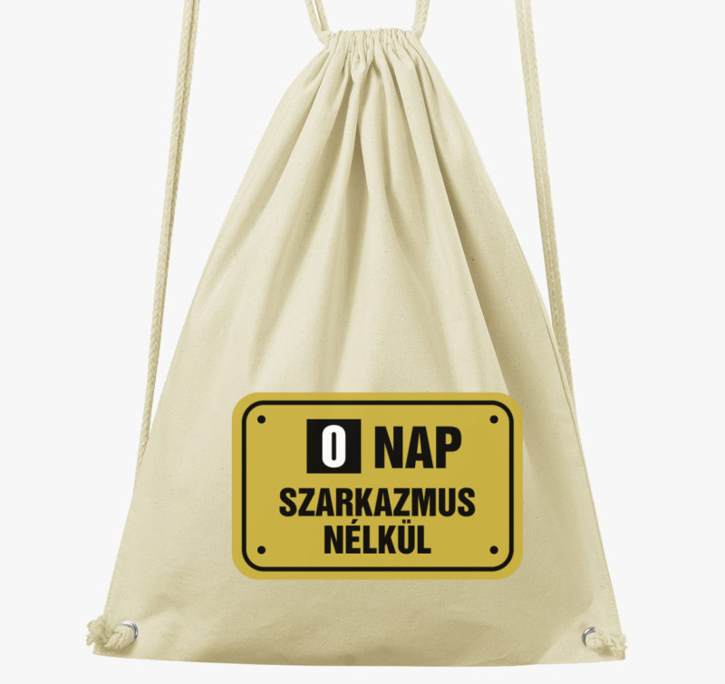 Szarkazmus vicces tornazsák — Natúr