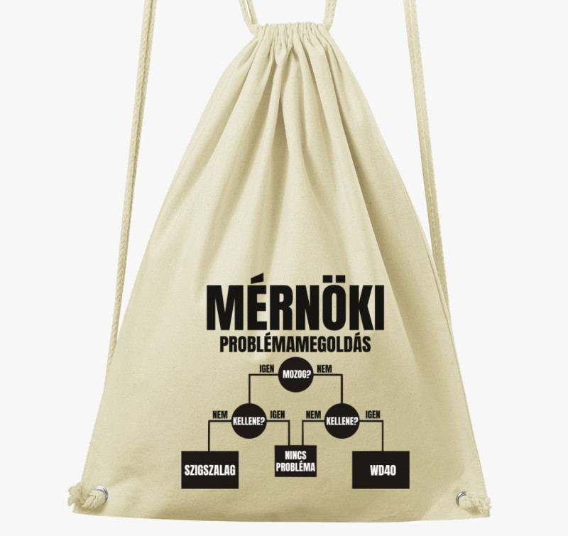 Mérnöki problémamegoldás tornazsák — Natúr