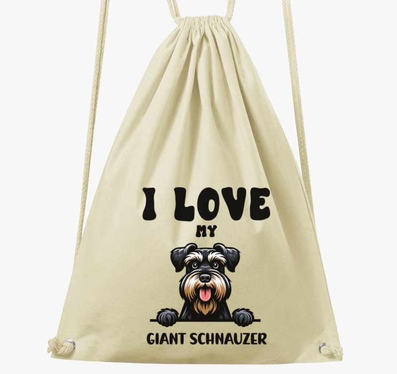 I love my giant schnauzer tornazsák — Natúr