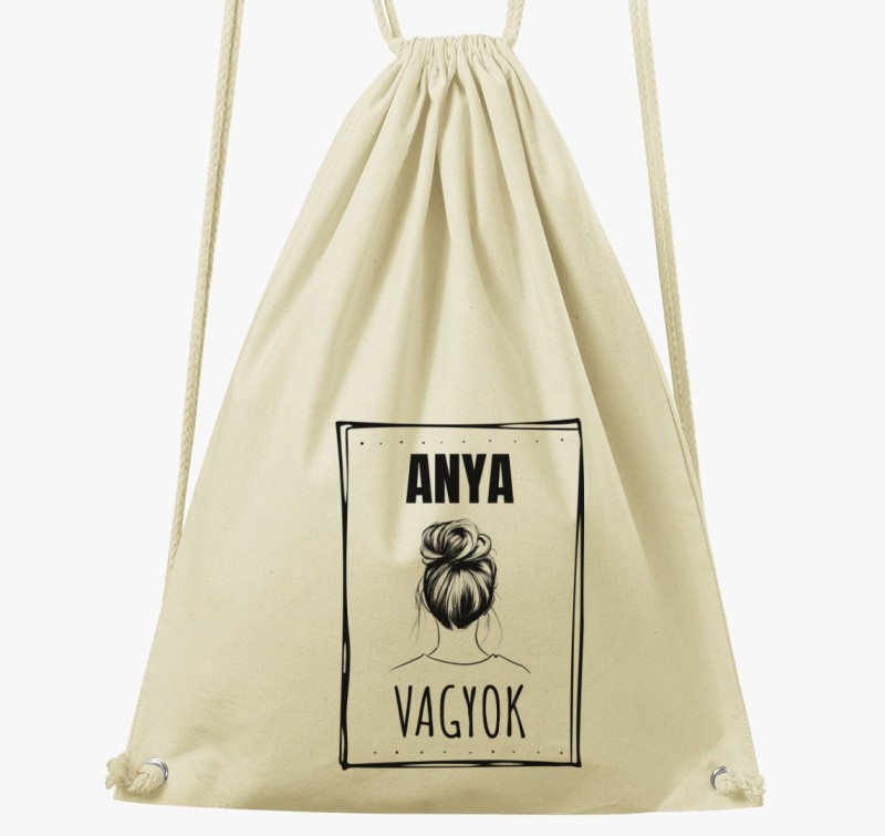 Anya vagyok hajas tornazsák — Natúr