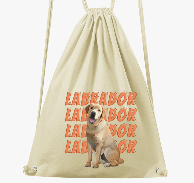 Labrador mintás tornazsák — Natúr