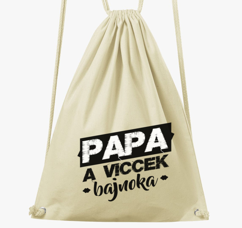 Papa Viccek Bajnoka tornazsák — Natúr