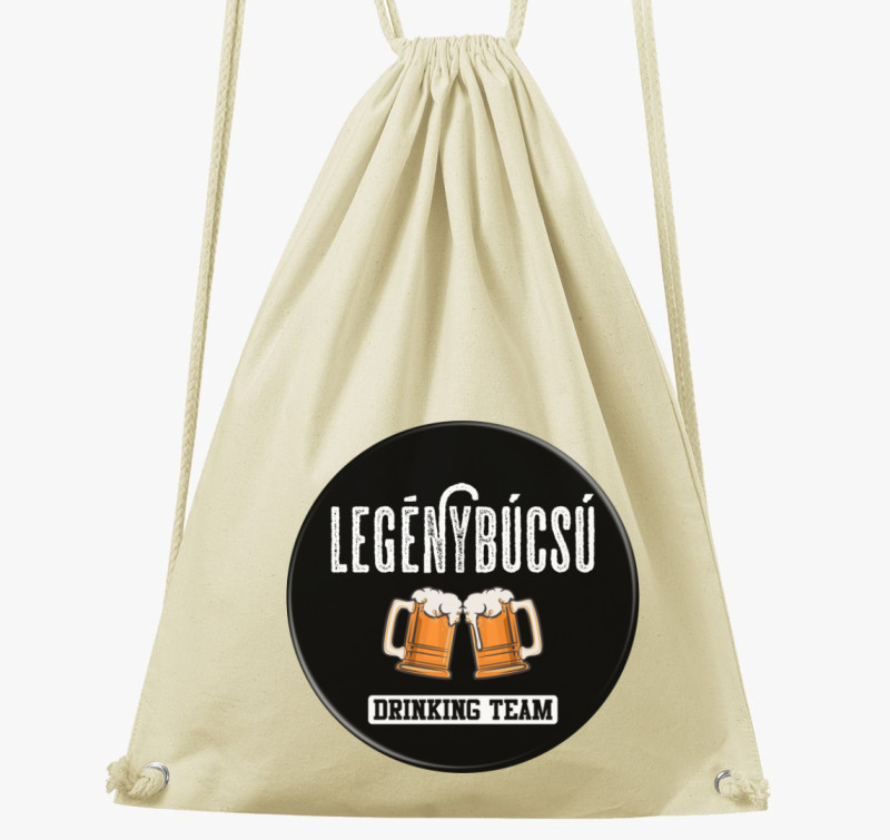 Sörös Legénybúcsú Drinking Team tornazsák — Natúr