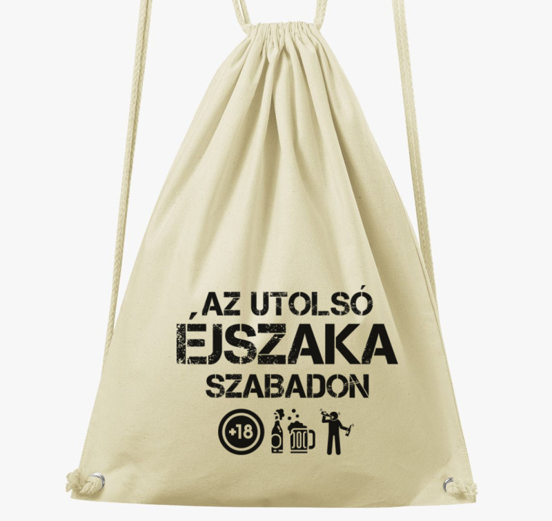Az utolsó éjszaka szabadon tornazsák — Natúr