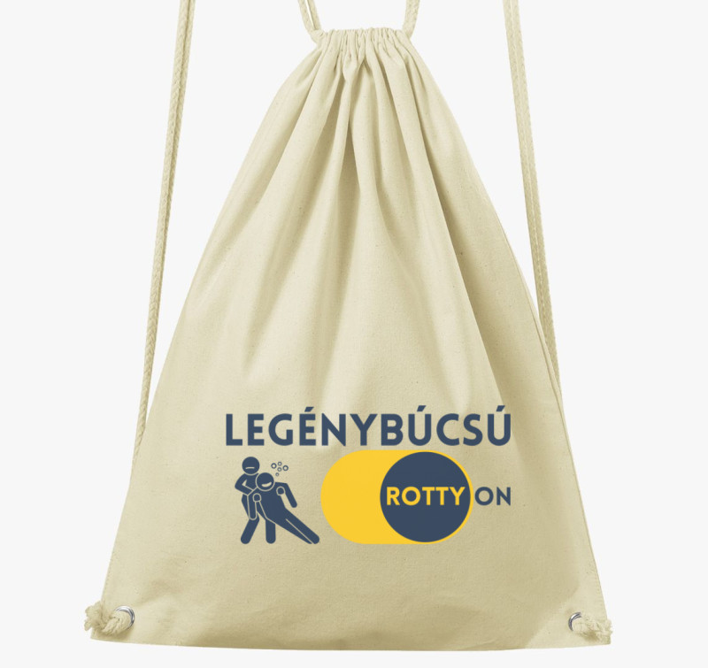 Legénybúcsú RottyON tornazsák — Natúr