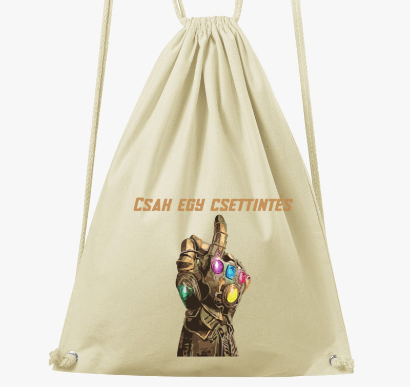 Csak egy csettintés Thanos kesztyűje tornazsák — Natúr
