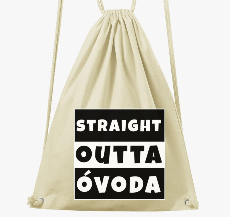 Straight Outta Óvoda tornazsák — Natúr