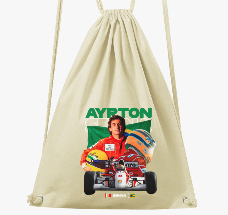 Ayrton Senna F1 tornazsák — Natúr