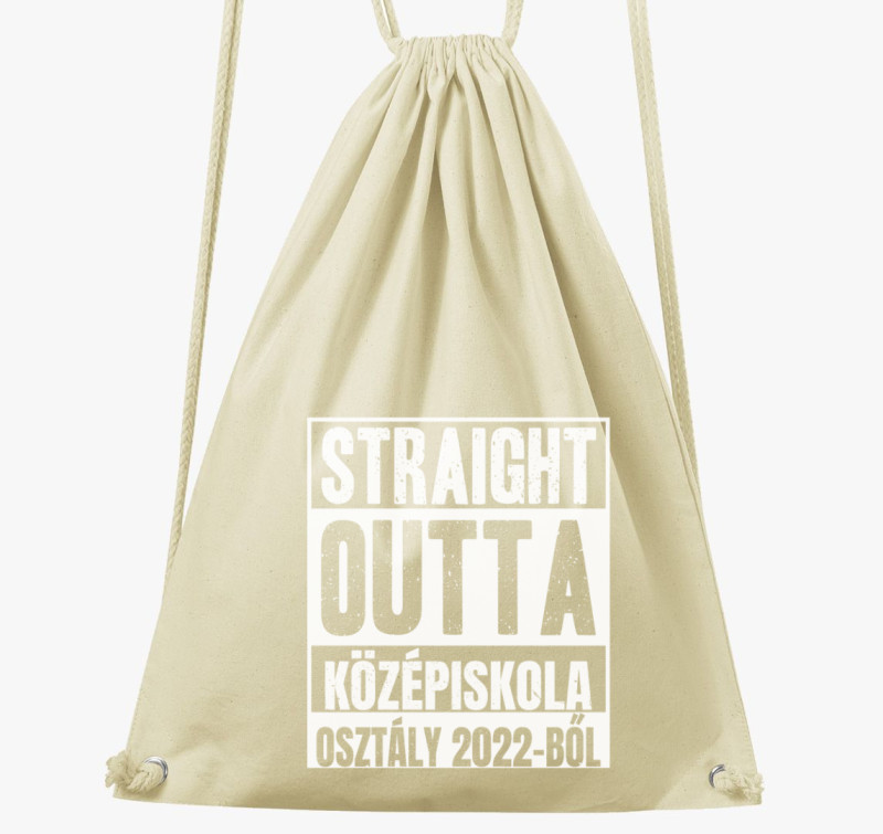 Straight outta középiskola tornazsák — Natúr