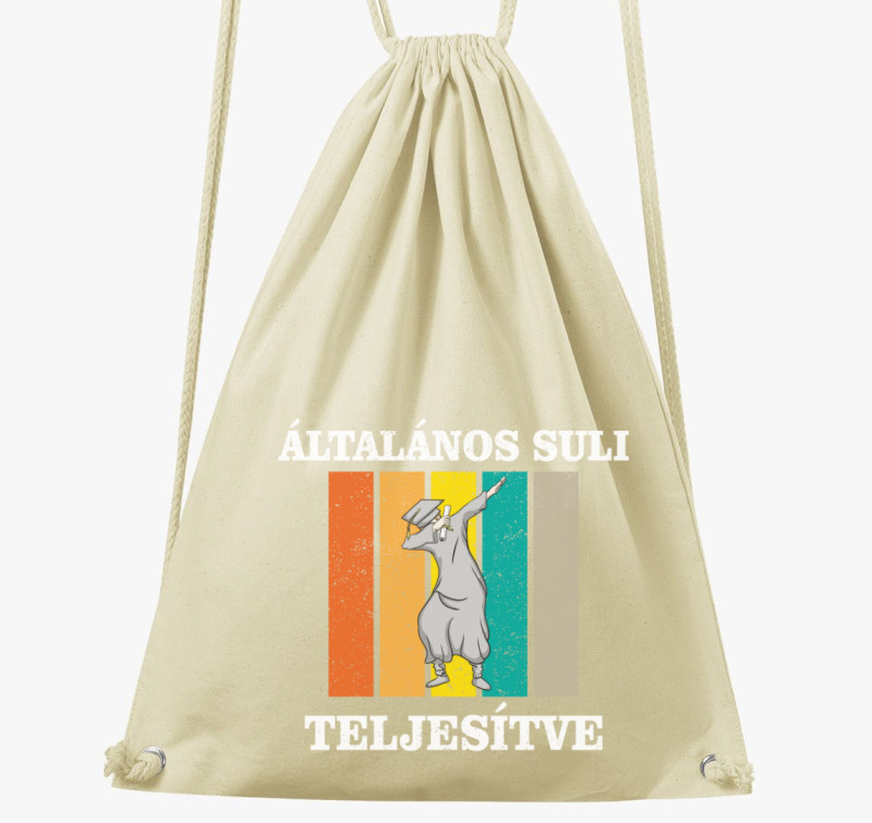 Általános suli teljesítve tornazsák — Natúr