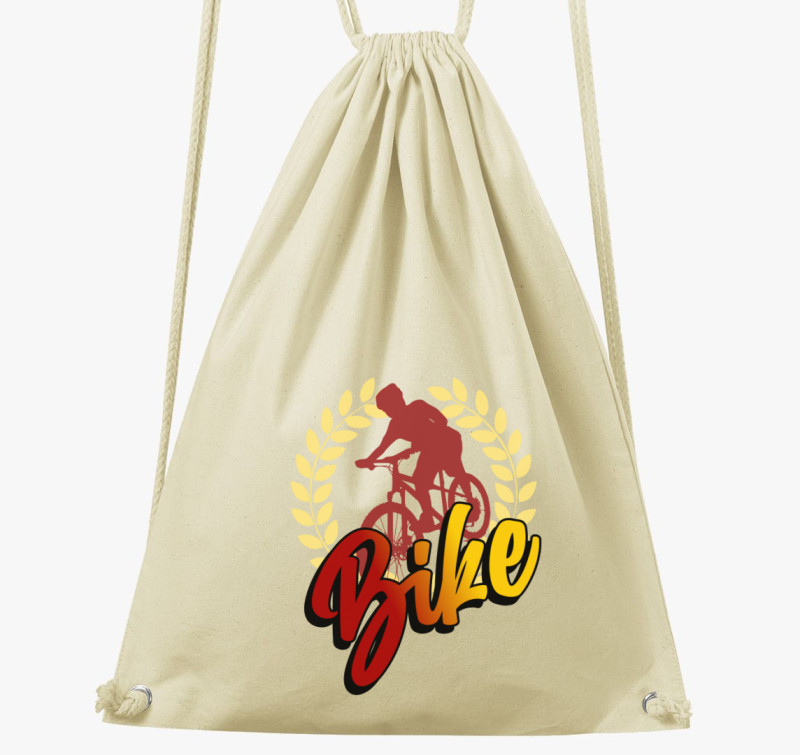 Bike mintás tornazsák — Natúr