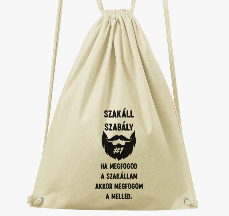 Szakáll szabály tornazsák — Natúr