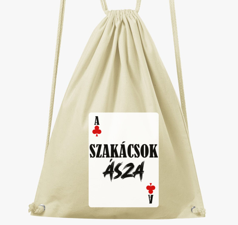 Szakácsok ásza kártyás tornazsák — Natúr
