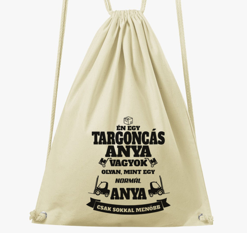 Targoncás anya tornazsák — Natúr