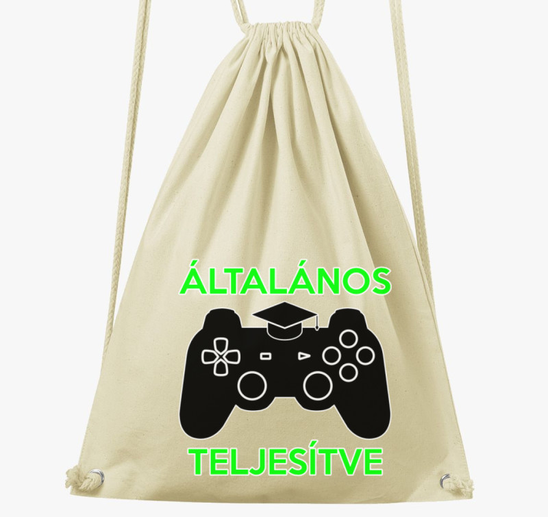 Általános teljesítve gamer tornazsák — Natúr