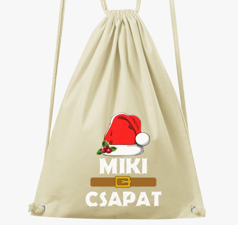 Mikulás csapat tornazsák — Natúr