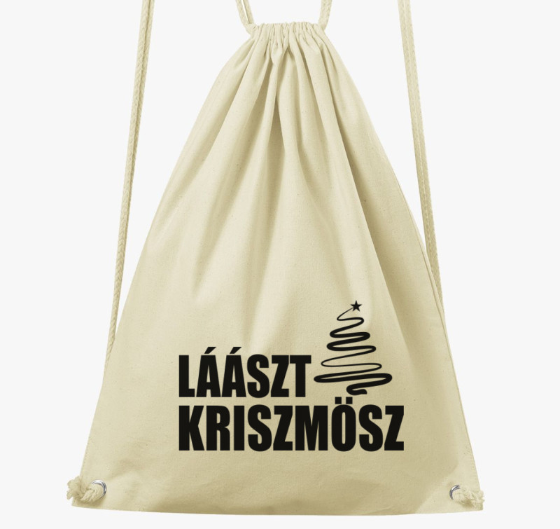 Lászt kriszmösz tornazsák — Natúr