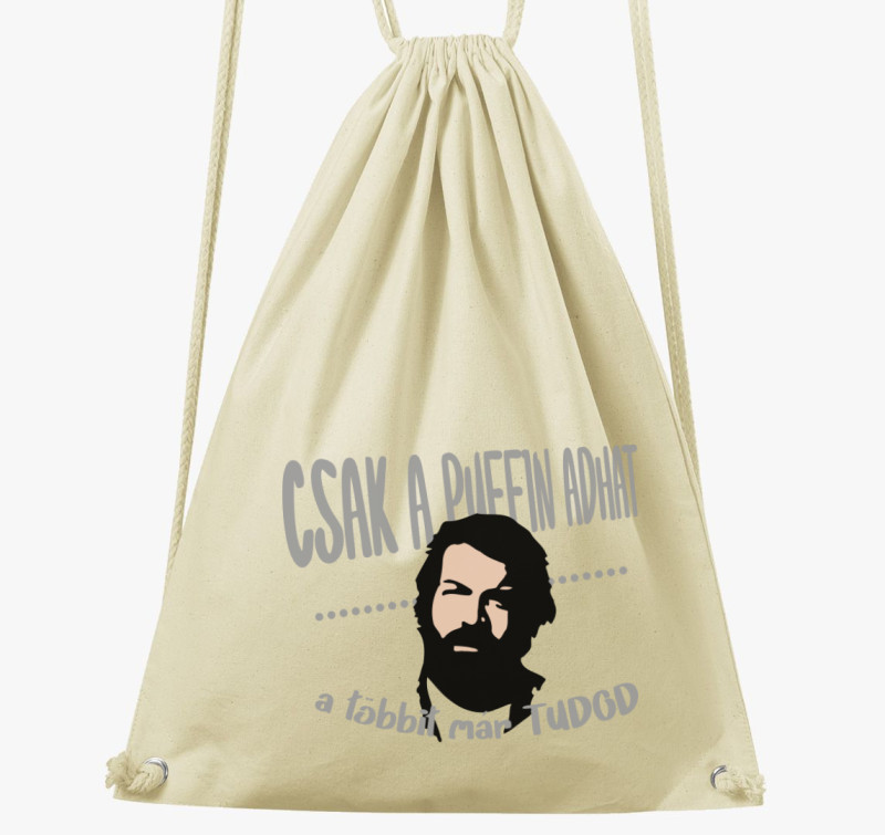 Bud Spencer puffin adhat tornazsák — Natúr