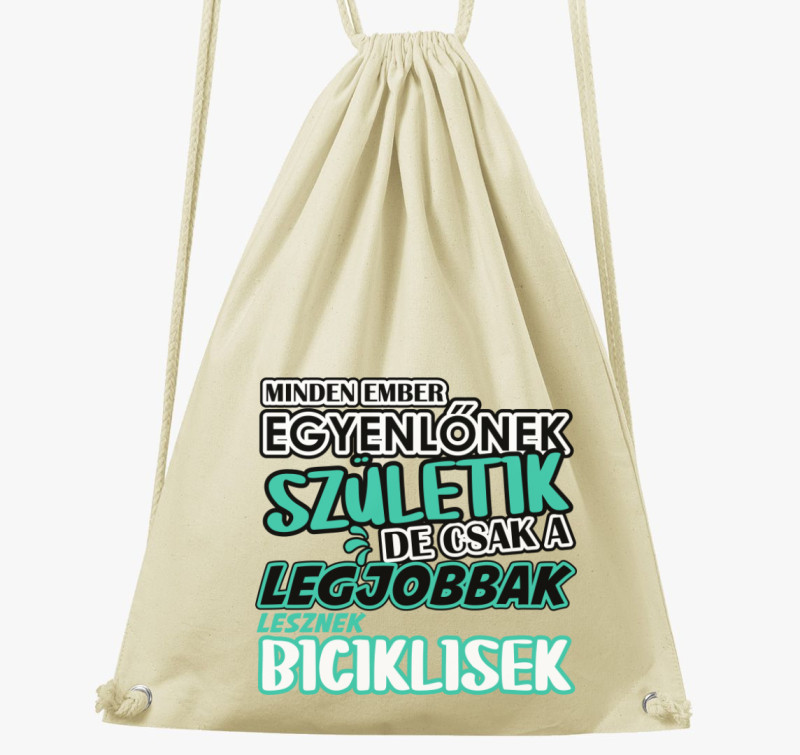 Egyenlőnek születik biciklis tornazsák — Natúr