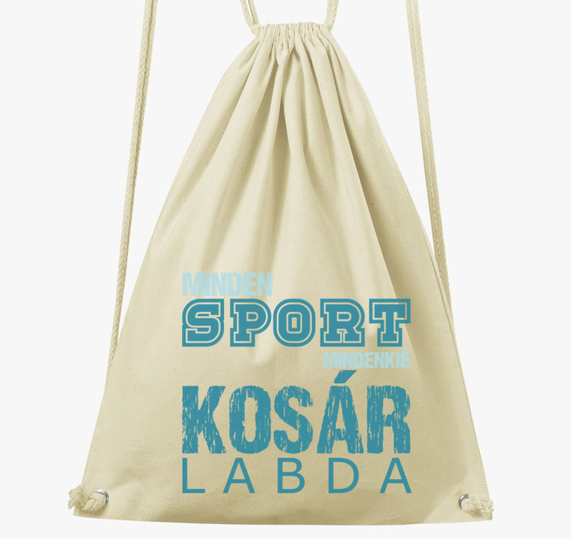 Minden sport kosárlabda tornazsák — Natúr