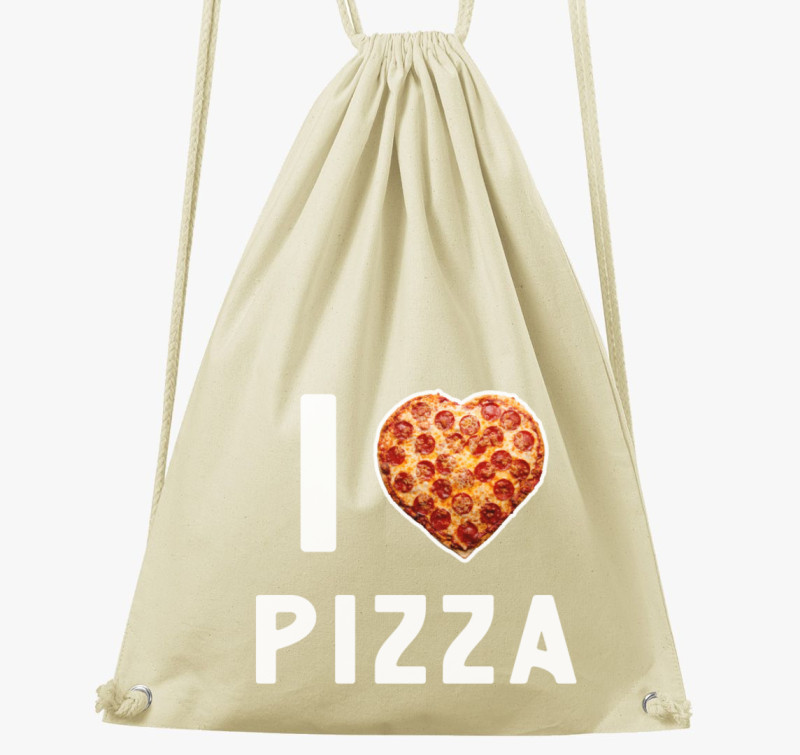 I love pizza tornazsák — Natúr