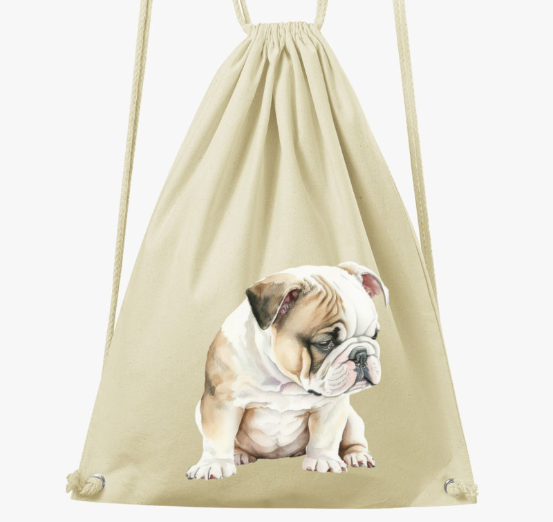 Angol bulldog tornazsák — Natúr