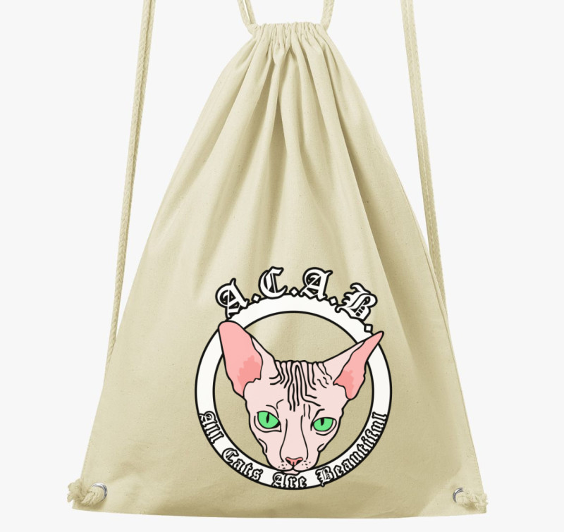A.C.A.B. - All Cats Are Beautiful tornazsák — Natúr