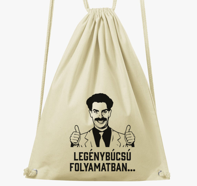 Borat legénybúcsú folyamatban tornazsák — Natúr