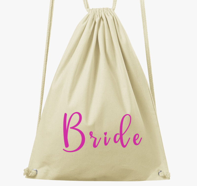 Bride pink szivecske tornazsák — Natúr