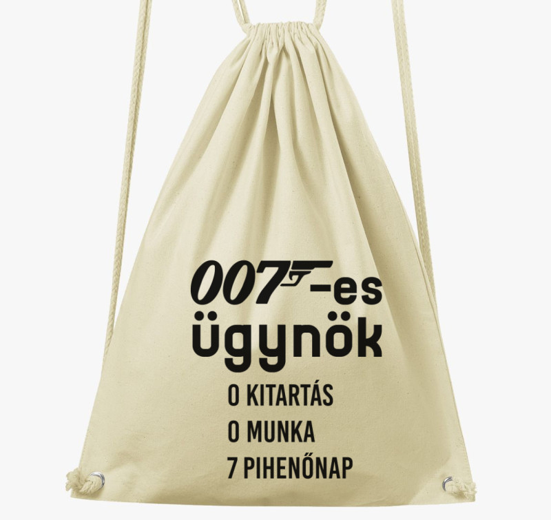 007-es ügynök pihenőnap tornazsák — Natúr