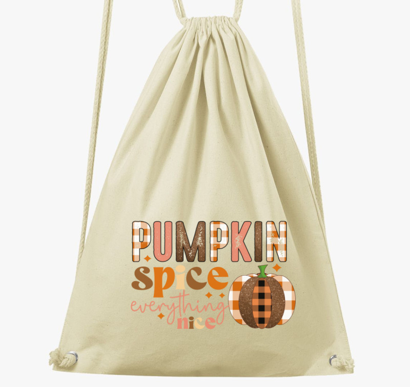 Pumpkin spice nice tornazsák — Natúr