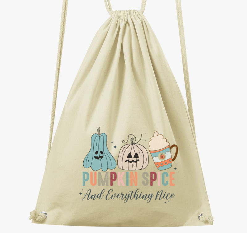 Pumpkin spice pasztell tornazsák — Natúr