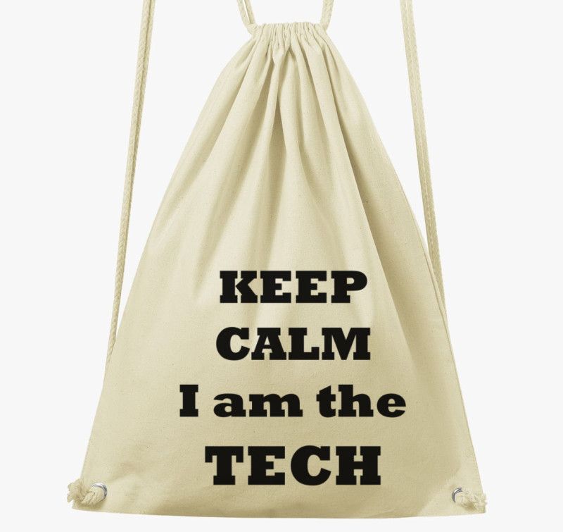 Keep calm TECH tornazsák — Natúr