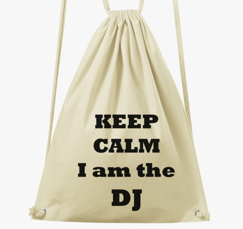Keep calm DJ tornazsák — Natúr