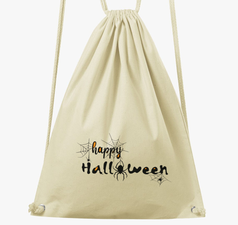 Happy Halloween 2 felirat tornazsák — Natúr