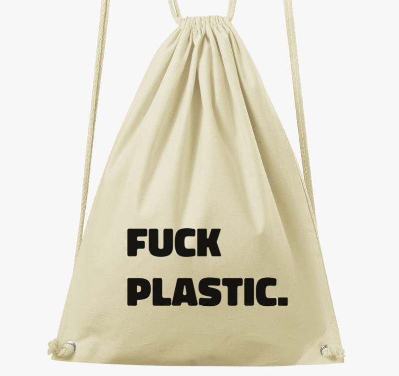Fuck plastic tornazsák — Natúr