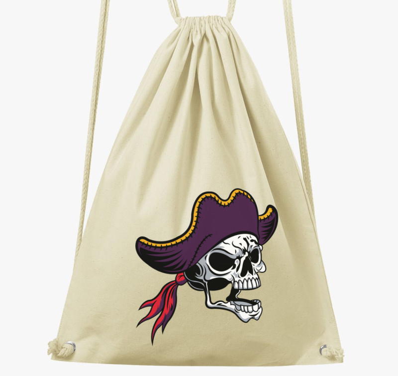 Pirate skull 5 tornazsák — Natúr