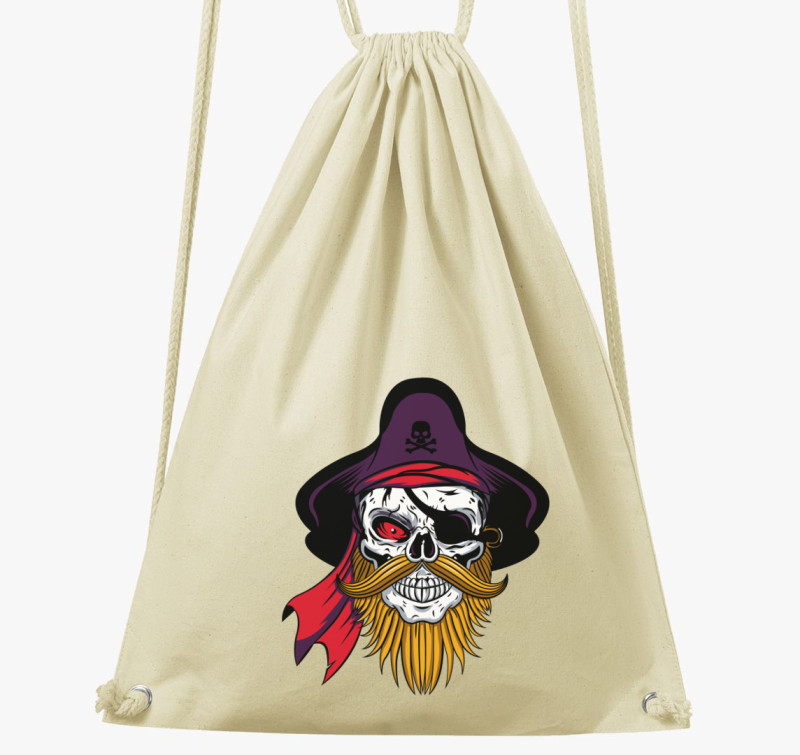 Pirate skull 6 tornazsák — Natúr
