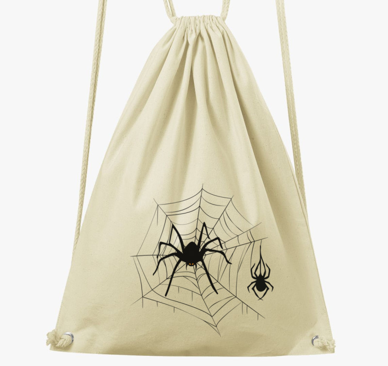 Spider Halloween tornazsák — Natúr