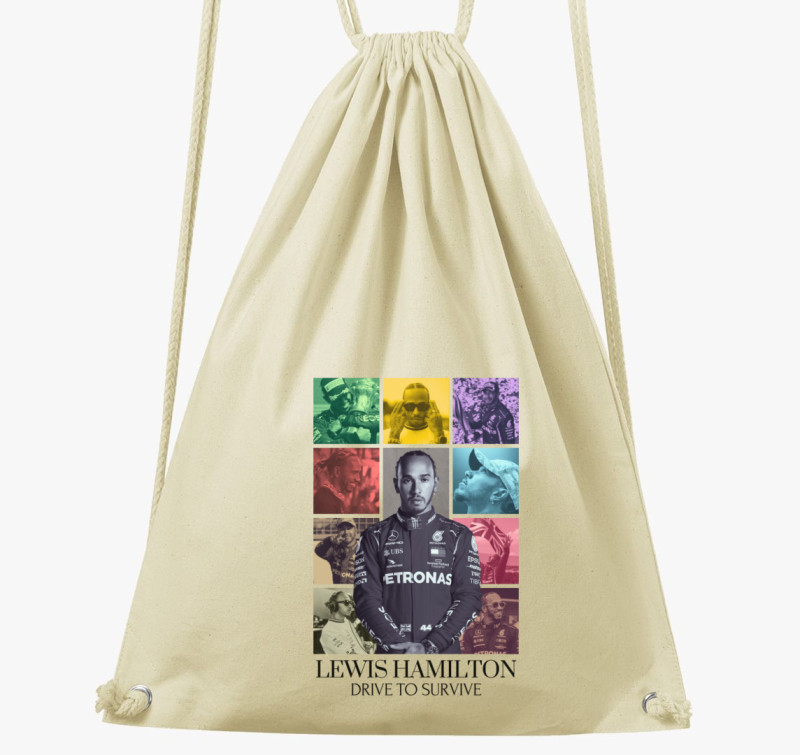 Lewis Hamilton F1 tornazsák — Natúr
