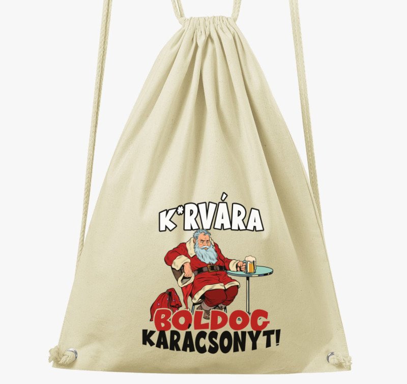 K*rvára boldog karácsonyt tornazsák — Natúr