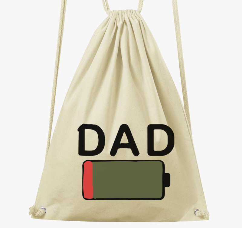 Dad low battery tornazsák — Natúr