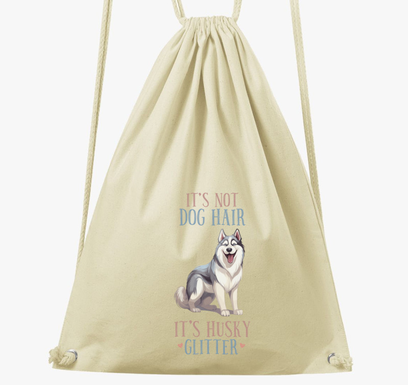 Husky glitter tornazsák — Natúr