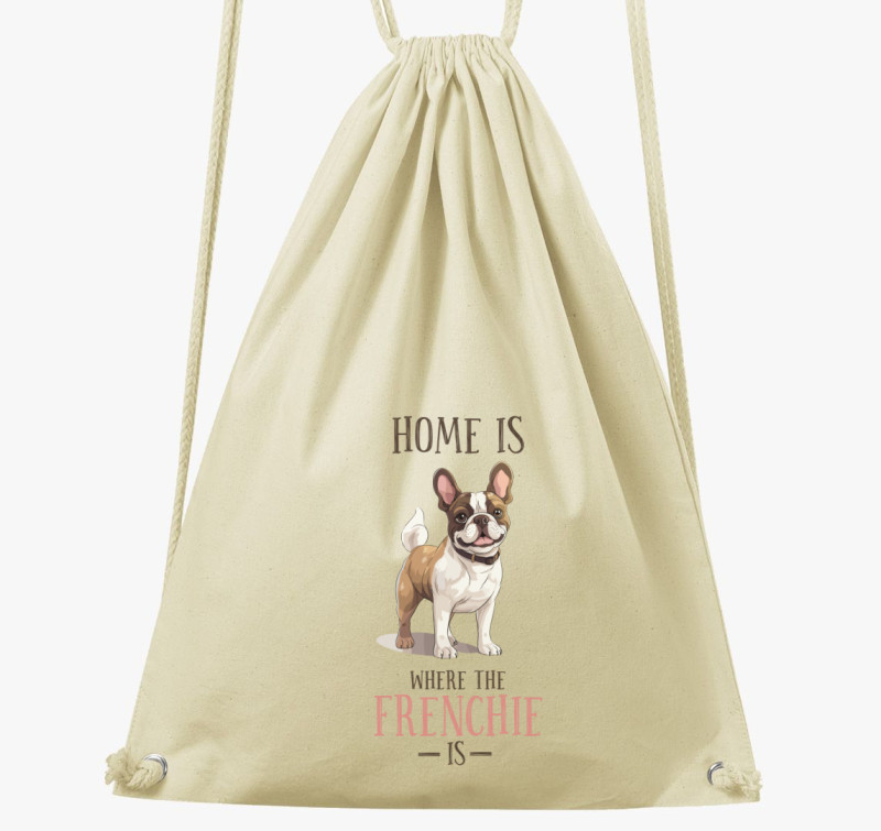 Frenchie home tornazsák — Natúr