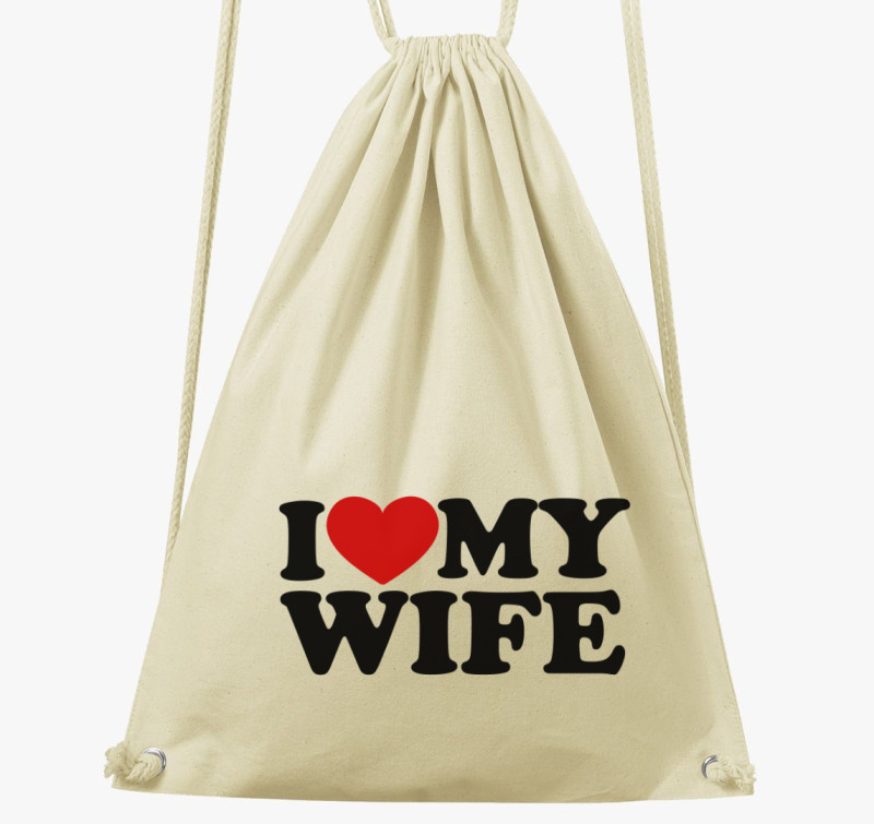 I love my wife tornazsák — Natúr