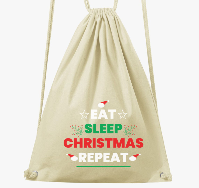 Eat sleep christmas repeat tornazsák — Natúr