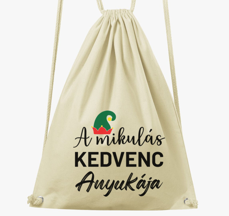 A mikulás kedvenc anyukája tornazsák — Natúr