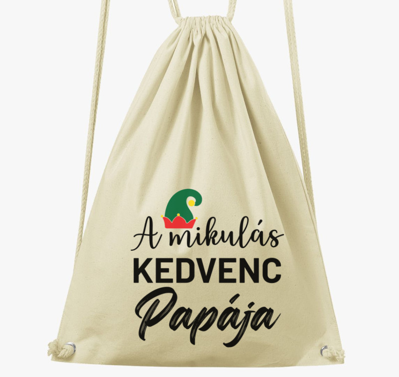 A mikulás kedvenc papája tornazsák — Natúr